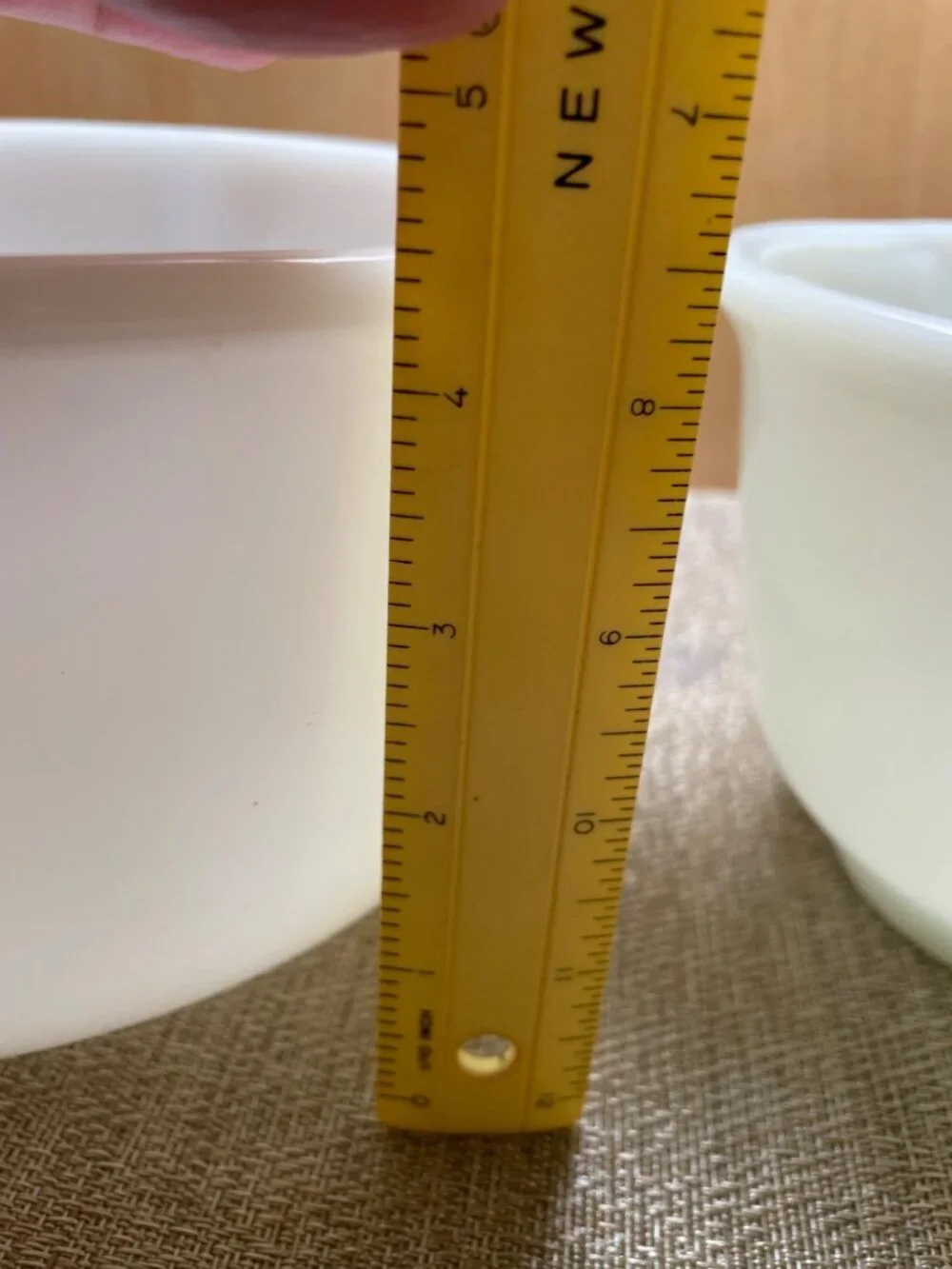 Fire-King White Milk Glass Mixing Bowl Set Made For Sunbeam & Hamilton Beach